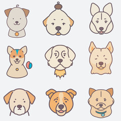 Art and Illustration of cat and dog perfect for design