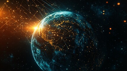 Obraz premium Global Network of Connections