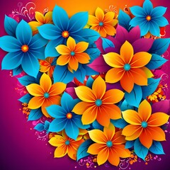 Obraz premium floral background with flowers