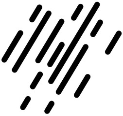 Rainy line icon black