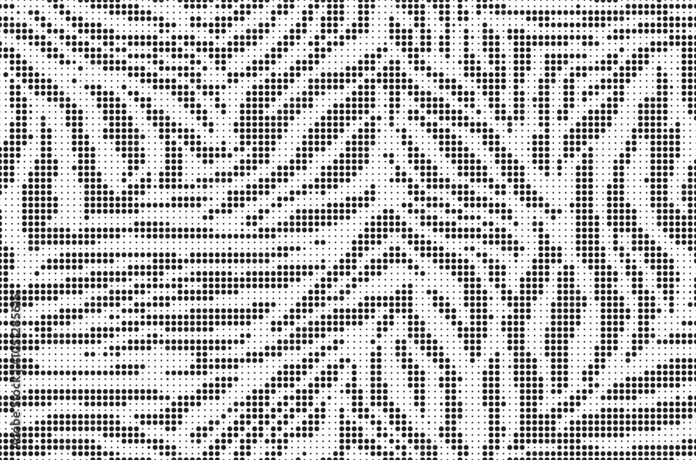 Aufkleber Halftone trendy zebra skin pattern background vector. Animal fur dotted vector background. Abstract seamless zebra stripe pattern.