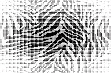 Halftone trendy zebra skin pattern background vector. Animal fur dotted vector background. Abstract seamless zebra stripe pattern. © cnh