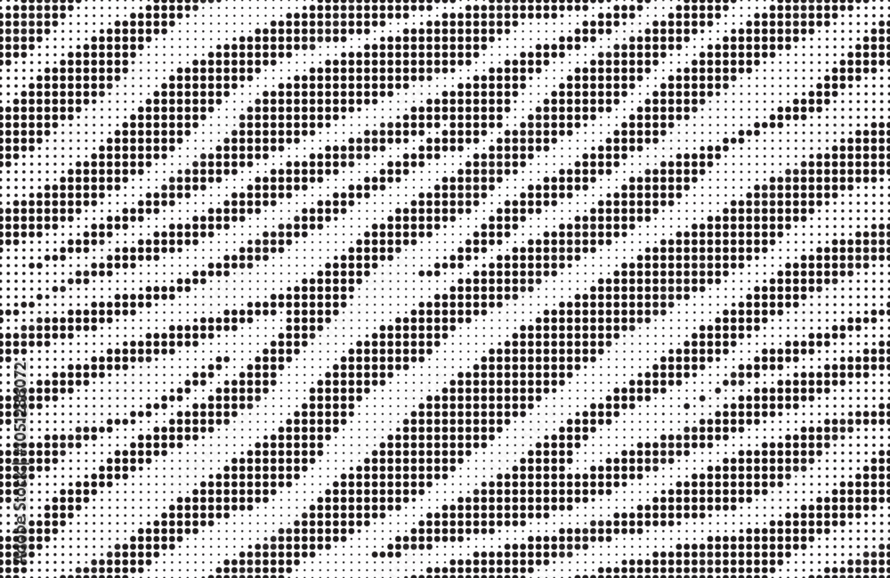 Aufkleber Halftone trendy zebra skin pattern background vector. Animal fur dotted vector background. Abstract seamless zebra stripe pattern.