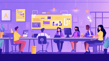 Team Collaboration in Modern Office Environment