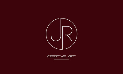 JR, RJ, J, R abstract letters logo monogram