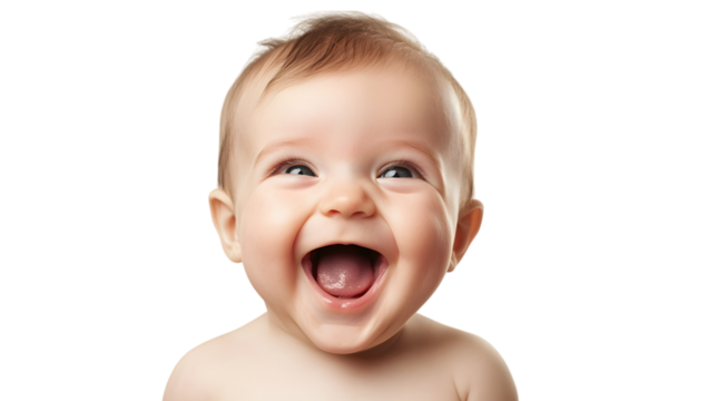 Joyful Baby Smiling in White Sweater