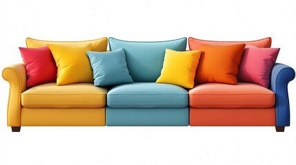 set of Sofa isolated on white background design png isolated on white background design