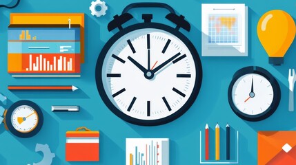 Obraz premium Time Management Tools for Office and Productivity