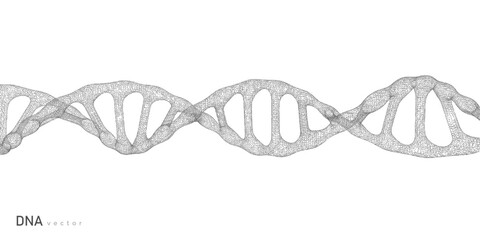 Human DNA .Biotechnology, biochemistry, genetics and medicine concept.Vector illustration .