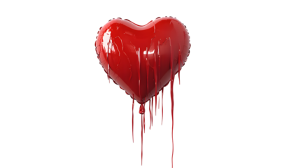Dripping Red Heart Balloon