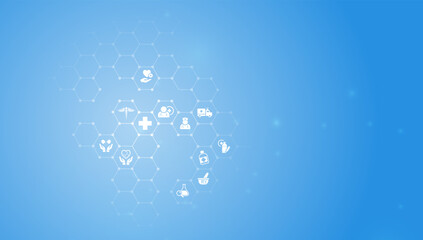 health care icon pattern medical innovation concept background design