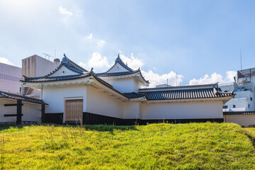 Naklejka premium Mito Castle, the largest earthen flatland castle of Japan in Mito, Ibaraki