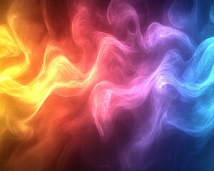 Obraz premium Abstract Waves of Rainbow Colors