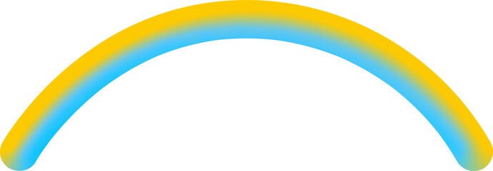 blue and yellow gradient round line