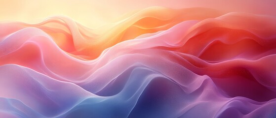 Obraz premium Calming Abstract Pastel Waves in Fluid Motion