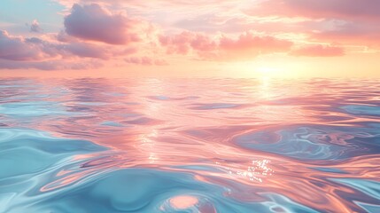 Fototapeta premium Calming Abstract Water Rhythms at Sunset