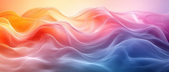 Obraz premium Colorful Abstract Waves in Light Background