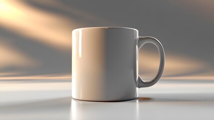 Obraz premium Elegant Blank Coffee Cup on Soft Background