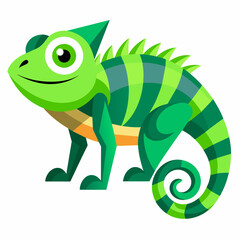 green chameleon cartoon