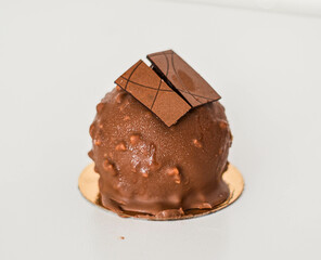 Rich Chocolate Dome Dessert with Crisp Layers