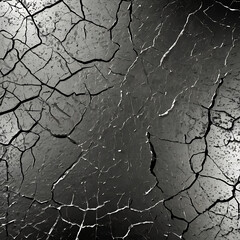Fototapeta premium Grunge background of black and white. Abstract illustration texture of cracks, chips, dot. Dirty monochrome pattern of the old worn surface.
