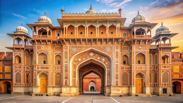Historic gateway in Jaipur, Rajasthan, India, Patrika Gate, Jaipur, Rajasthan, India, architecture, landmark