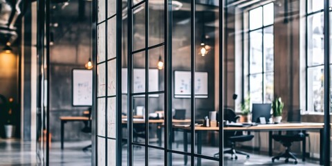 Industrial Office Interior.