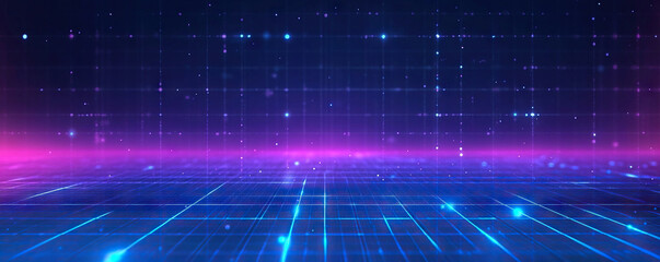 Fototapeta premium Digital abstract background, ideal for depicting a wide range of applications, including network capabilities, technological processes, data storage, AI, audio, graphics, science and education, etc.