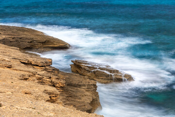 Blick auf die K&uuml;ste westlich von Cala Mesquida, Mallorca, Spanien