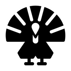 Turkey Glyph Icon Vector