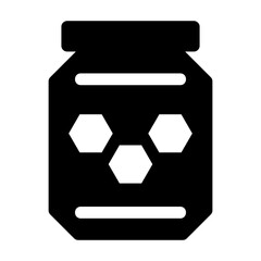 Honey Glyph Icon Vector