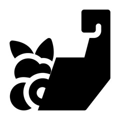 Cornucopia Glyph Icon Vector