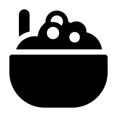 Porridge Glyph Icon Vector