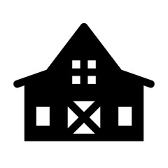 Barn Glyph Icon Vector