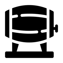Barrel Glyph Icon Vector