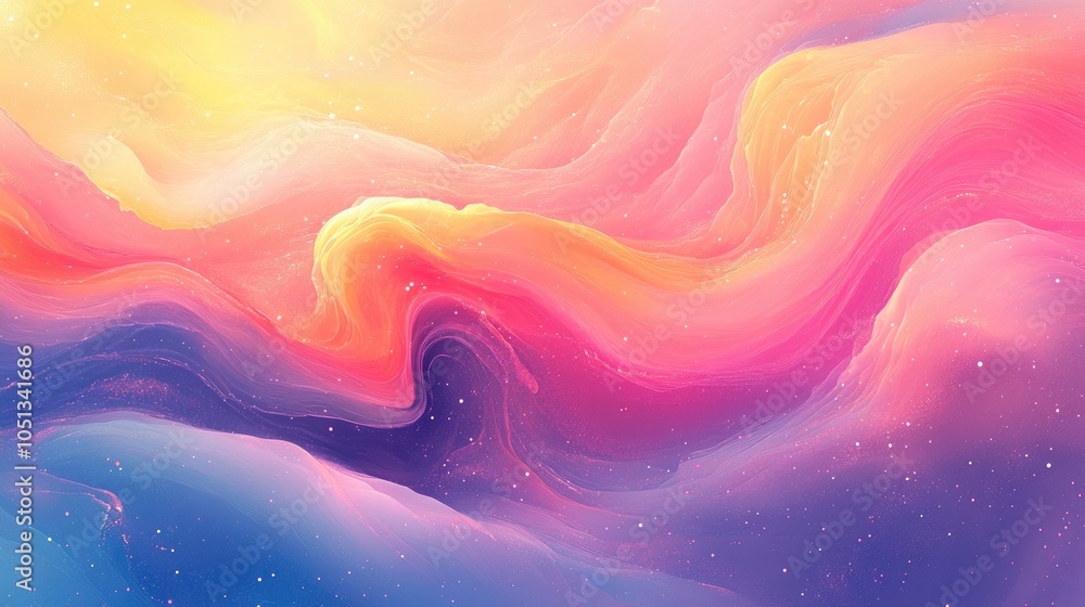 Aufkleber abstract colorful background with flowing, wave-like patterns.