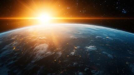 Fototapeta premium Sunrise Over Earth