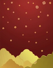 赤と金の優雅な壁紙