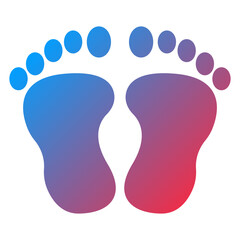 Carbon Footprint Icon Style