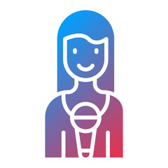 Journalist Female Icon Style