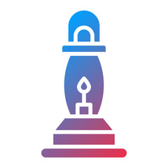 Gas Lamp Icon Style