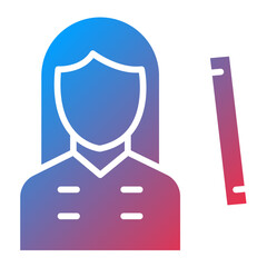 Fototapeta premium Engineer Female Icon Style