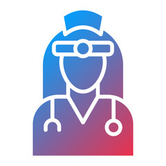 Ophthalmologist Female Icon Style