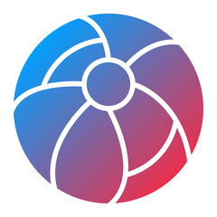 Beach Ball Icon Style