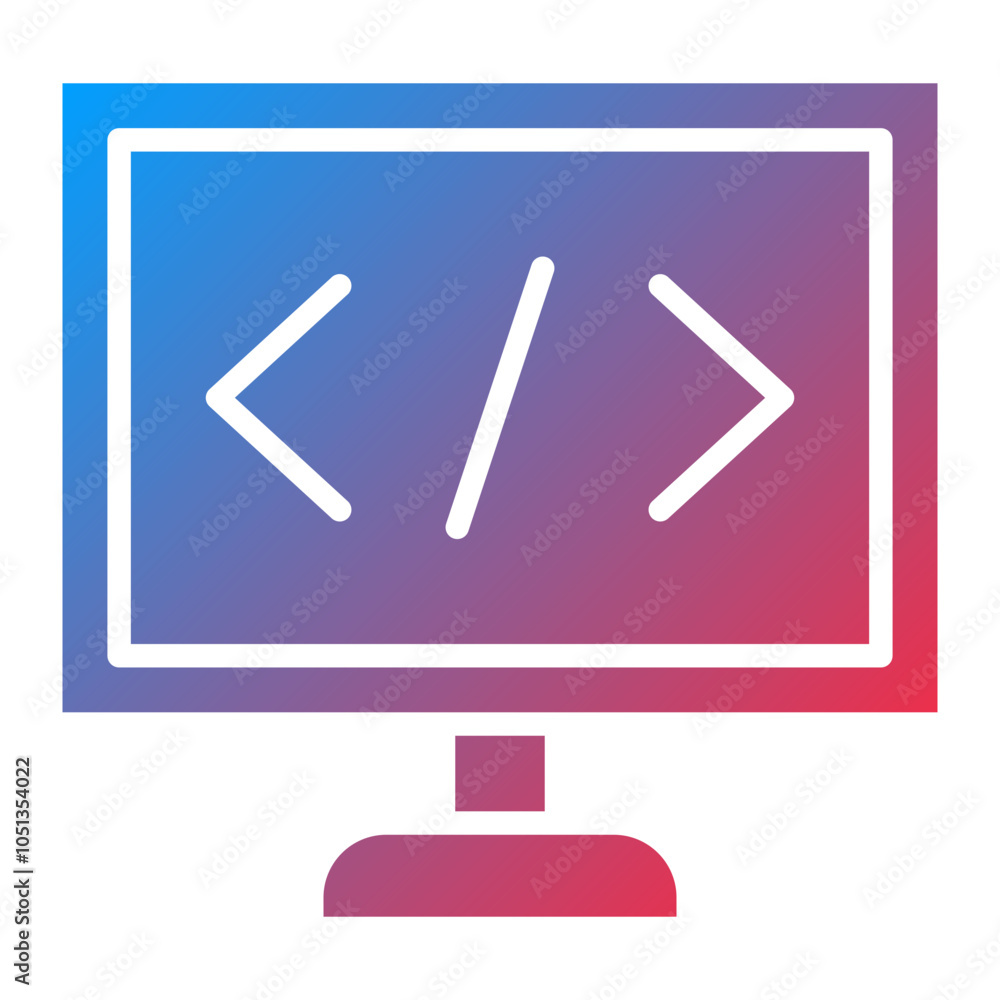 Poster learn to code icon style
