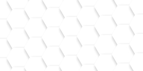 Fototapeta premium Abstract background with hexagonal geometric hexagon polygonal pattern background. 3d seamless bright white web cell and triangle abstract honeycomb background. white and gray backdrop wallpaper.