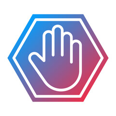 Obraz premium Stop Sign Icon Style