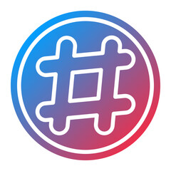 Hashtag Icon Style