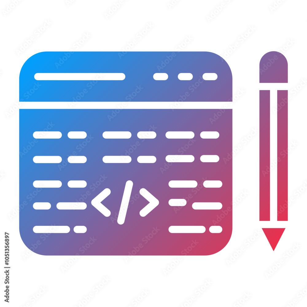 Poster edit code icon style