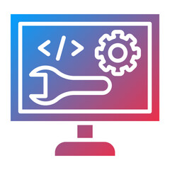 Obraz premium Dev Environment Icon Style